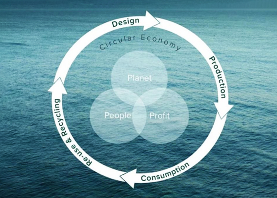 Circular economy. where design, production, consumption, re-use and recycling supports our people, planet and profits.